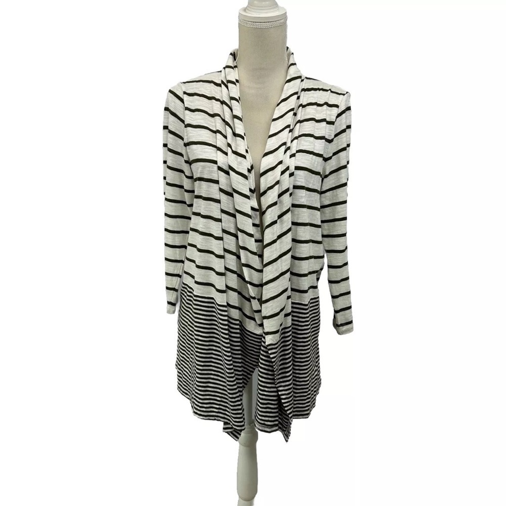 Talbots Open Front Lightweight Duster Cardigan Size Medium Long Sleeve Draped